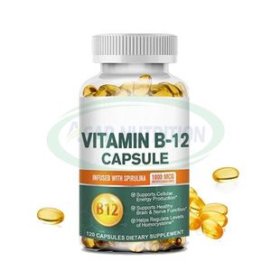 Ausreson OEM Vitamina <span class=keywords><strong>B12</strong></span> Cápsulas blandas Cerebro y nervioso Suplemento dietético saludable Vitamina <span class=keywords><strong>B12</strong></span> Softgel - Product Image 1