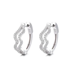 Hand Made Hoop <strong>Earrings</strong> Real <strong>Silver</strong> 925 <strong>Infinity</strong> Design Cuff <strong>Earrings</strong> for Women Gift - Product Image 6