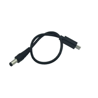 Cable de Carga Rápida USB 3.1 Tipo-C Macho a Hembra DC 5.5X2.5mm 0.2m, Trenzado de PVC, Cobre Puro, 3A, para Teléfono Móvil IOS, Cámara, Banco de Energía