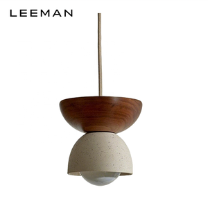 Lampada a Sospensione LED Moderna in Ceramica e Legno, Design Minimalista per Camera da Letto e Tavolo da Pranzo - Product Image 6