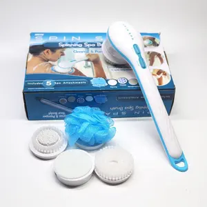 SPA utiliser bain de gommage électrique sans fil avec un Long manche exfoliant pour la peau, gommage du dos et brosse de Massage