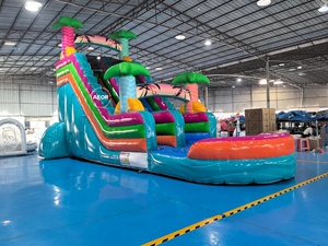 Toboggan aquatique gonflable commercial géant en PVC de haute qualité <span class=keywords><strong>avec</strong></span> <span class=keywords><strong>piscine</strong></span> pour adultes, idéal pour les fêtes en extérieur - Product Image 2