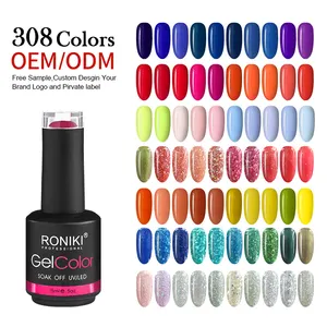 MOQ Thấp 600 Màu Sắc Chọn Mẫu Miễn Phí Gel Nail Cung Cấp Sản Phẩm TENTEU Ngâm Tắt UV Gel Nail Polish Resin Uv Gel