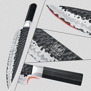 <span class=keywords><strong>SHAN</strong></span> <span class=keywords><strong>ZU</strong></span> <span class=keywords><strong>Couteau</strong></span> de chef <span class=keywords><strong>japonais</strong></span> 8 pouces, 7 couches 9CR18MOV <span class=keywords><strong>Couteau</strong></span> de cuisine professionnel en acier à haute teneur en carbone <span class=keywords><strong>Couteau</strong></span> Gyuto avec manche G10 - Product Image 4