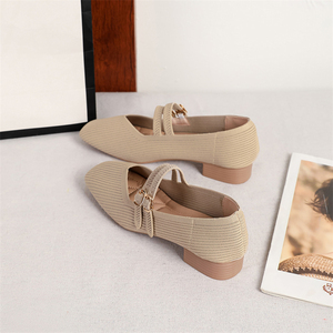 Nuevos Zapatos de Moda Transpirables para Mujer, Zapatos Casuales Cómodos para Caminar, Talla Grande 43, Zapatos Mary <span class=keywords><strong>Jane</strong></span> de Punto con Tacón Bajo para Mujer - Product Image 5