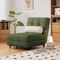 Canapé-lit de luxe moderne en bois pour salon et chambre, fauteuil inclinable paresseux en forme de L, pliable, rembourré en velours, mobilier d'intérieur