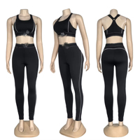 Set Yoga Musim Panas Terbaru, Rompi Olahraga, Celana High Waist Pengangkat Pinggul, Kompresi Perut, Set Fitness
