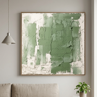 Peinture à l'huile Art Déco peinte à la main sur toile, cadre carré en plastique doré, décoration murale de luxe pour salon, salle à manger, fond de canapé