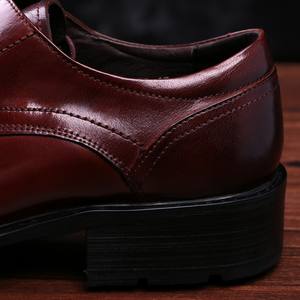 Zapatos Oxford de Cuero Auténtico con Correa Ajustable y Soporte Estable, Zapatos de Oficina y Carrera con Punta en Pico para Hombre - Product Image 3