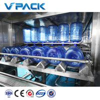 Machine de remplissage d'eau de 18,9 L, ligne de production de remplissage d'eau pure de 5 gallons