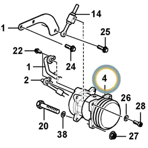 Voe 14649606 Airconditioning Compressor Ec200b Ec200d Ec210b Ec210d Ec220d Ec220d Ec220e Ec240b Ec250d Ec290b Voor Volvo Graafmachine