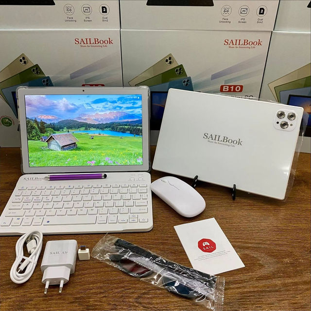 In Stock 10.1 Inch Android WIFI and 2SIM 6+256GB Tablet PC Complete Set of Keyboard Mouse Configurations 4G Call ANDROID 13
