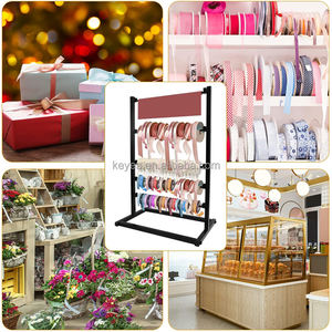 4 Tier şerit ekran <span class=keywords><strong>stand</strong></span>ı depolama tepsisi dikiş organizatör ile kek dükkanı duvara monte Metal şerit depolama raf ekran - Product Image 4