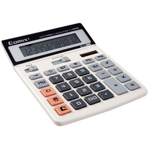 คอมิกซ์ ซี-1200 เอชเครื่องคิดเลขอิเล็กทรอนิกส์ 12 หลัก เครื่องคิดเลขตั้งโต๊ะพลังงานแสงอาทิตย์ สำหรับใช้ในสำนักงานและนักเรียน - Product Image 2