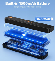 Imprimante thermique portable sans encre Rongta, Bluetooth sans fil haute résolution pour les voyages, le bureau à domicile et l'impression mobile