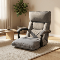 Canapé-lit pliant moderne, fauteuil inclinable réglable, avec accoudoirs rembourrés, en tissu Tatami, pour salon et maison