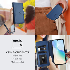 เคสโทรศัพท์หนังมีกระเป๋าเงินแบบฝาพับมีซิปสำหรับ <span class=keywords><strong>Samsung</strong></span> <span class=keywords><strong>Galaxy</strong></span> <span class=keywords><strong>xcover</strong></span> 4S <span class=keywords><strong>5</strong></span> 6 7 Pro A17 A26 A07 M56 M06 F06มีช่องใส่บัตร<span class=keywords><strong>5g</strong></span> - Product Image 6