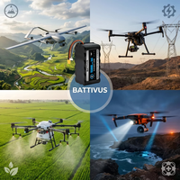Paquete de Baterías de Iones de Litio 21700 50PL, Ligero, Alta Tasa C, HV 21.6V 6S3P 6S 15000mAh 25C RC, Bajo IR, para Drones UAV