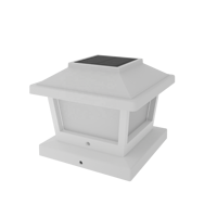 Lampes solaires LED carrées modernes étanches IP54 en ABS 2700K lumière du jour pour jardin, cour, clôture, paysage