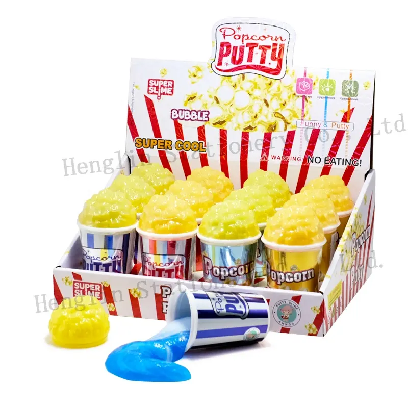 Kit de fabrication de slime en forme de pop-corn pour enfants, jouet en argile polymère, Non-toxique