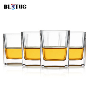 Ensemble de verres à whisky carrés épais et lourds en cristal, style Old Fashioned, pour alcool, whisky, bourbon, <span class=keywords><strong>tequila</strong></span> - Product Image 4