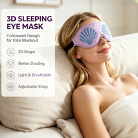 Masque de sommeil 3D ergonomique Pakcare, bloquant la lumière doucement, sangle réglable