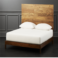 Cadre de lit simple réglable de style scandinave minimaliste avec tête de lit, matériau écologique, taille et couleur personnalisables