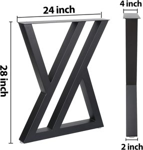 Pieds de table industriels modernes en métal, pieds de bureau, base en fonte, soudés, en <span class=keywords><strong>fer</strong></span> <span class=keywords><strong>forgé</strong></span>, pour table basse et banc - Product Image 2