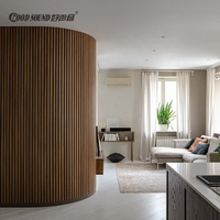 Goodsound, rollo de roble de alta calidad, MDF, 3D, fibra de poliéster Flexible, listón decorativo, pared, panel acústico curvo absorbente de sonido