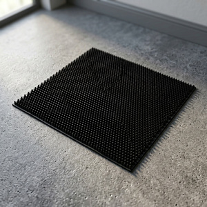 Tapis de porte en caoutchouc durable Condor Black Elaji Mat, écologique, antidérapant, antibactérien, adapté aux animaux domestiques, imperméable, motif floral - Product Image 2