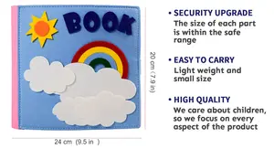 Hot Montessori Product Zacht Vilt Educatief Drukke Bord Baby Reizen Speelgoed Voelde Rustig Boek Voor Peuters