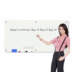 <span class=keywords><strong>Tableau</strong></span> blanc <span class=keywords><strong>magnétique</strong></span> effaçable à sec <span class=keywords><strong>en</strong></span> <span class=keywords><strong>verre</strong></span> trempé de 4 mm d'épaisseur, 48 x 72 pouces, à fixer au mur, avec accessoires inclus <span class=keywords><strong>pour</strong></span> - Product Image 6