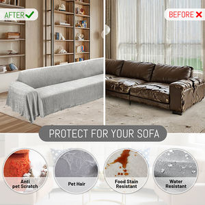 Housse de protection d'<span class=keywords><strong>angle</strong></span> en chenille personnalisable en forme de L, antidérapante, <span class=keywords><strong>anti</strong></span>-rayures, pour usage hôtelier, durable, facile à nettoyer, toucher doux - Product Image 5