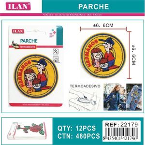 Patch thermocollant ILAN 6,6 cm rond, motif dessin animé, pour réparation de vêtements - Product Image 1