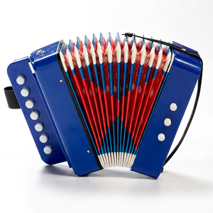 Mini clavier d'harmonica pour enfants à 7 touches et 2 basses, instrument de musique pour l'éducation musicale, instrument jouet pour débutants - Product Image 1