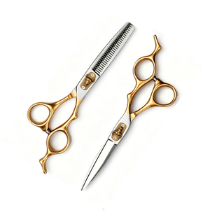 Kit de Peluquería Profesional Compacto para Mano Izquierda, Tijeras de Acero Inoxidable para Cortar y Entresacar Barba, Hechas a Medida - Product Image 4