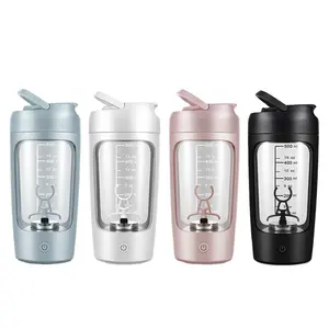 BPA-freie Kunststoff-Mixer-Shaker-Tasse mit großer Kapazität Protein-Pulver-Box kann aufgehängt werden Tragbare Shaker-Flasche Elektrisch