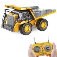 Camion benne RC en alliage, véhicule d'ingénierie avec télécommande 9 canaux 2,4 GHz, jouet de construction en métal moulé sous pression avec son et lumières LED