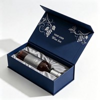 Boîte cadeau vin en carton rigide magnétique de qualité supérieure, encre soja, logo personnalisé, vente chaude, boîte cadeau vin de luxe