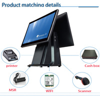 15.6 Windows caisse enregistreuse supermarché écran tactile Pos système terminal