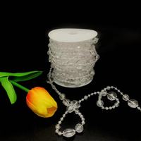 Lustre Art Déco de Luxe en Plastique de 10M pour Décoration Intérieure, avec Perles et Pendentifs Mobiles Attrape-Soleil pour Chambre de Fille, Vente en Gros