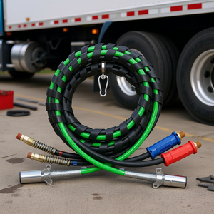 Kit de conduites d'air pour semi-remorque Gladhand, 15 pieds, flexibles électriques ABS, ligne d'alimentation 7 voies pour réparation de freins - Product Image 2