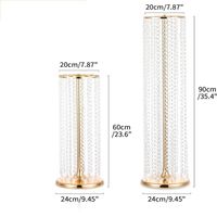 Support floral haut pour événements de mariage, décoration de style moderne, accessoires de mariage en plastique, durabilité 3-5 ans