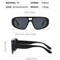 Lunettes de soleil aviateur vintage tendance 2026 avec logo personnalisé, monture PC, protection UV400, double pont, carrées, pour hommes et femmes