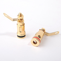 2Pcs OEM KCT DIY Maison Plaqué or Voiture Stéréo Vis Binding Post Haut-parleur Amplificateur Terminal 4MM audio Banana Jack terminal