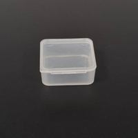 Boîtes de rangement en plastique transparentes mini carrées personnalisées avec couvercles à charnières pour petits cadeaux artisanaux, boîtes d'emballage