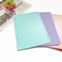 Classeurs A5 en plastique PP avec 6 intercalaires à onglets, couleur Morandi, personnalisables en couleur et logo, pour agenda Filofax