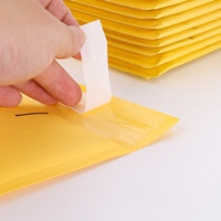 Enveloppes rembourrées biodégradables à bulles, 50 pièces, mat, personnalisé, jaune, blanc, rose, à Double courrier