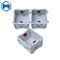 Boîtier de jonction électrique en PVC, style 86, en plastique, 3 voies, ignifuge, connectable, pour interrupteur, à poser en dessous