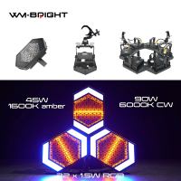 Mini projecteurs de scène rétro 150W LED RGBWA Ambre IP20, 32x1.5W lumière du jour DMX512 pour bars, soirées, DJ, discothèques et événements